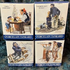 💥Host Pick💥*Set of 4* Like new-Vintage Norman Rockwell mug collection